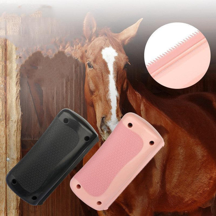 Fashion Simple Horse With Serrated Sweat Scraper Pet Products - Rikoto