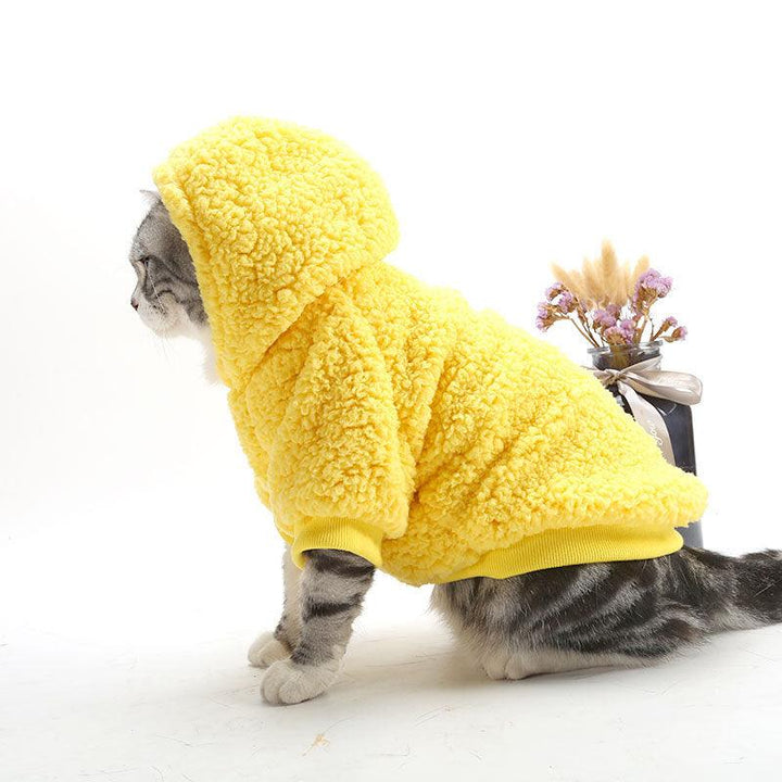 Cotton Fleece Solid Color Cotton Small And Medium-sized Dog Cat Sweater - Rikoto