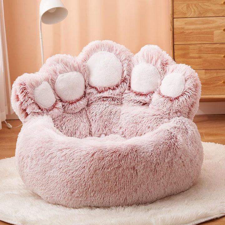 Paw Shape Pet Plush Warm Bed - Rikoto