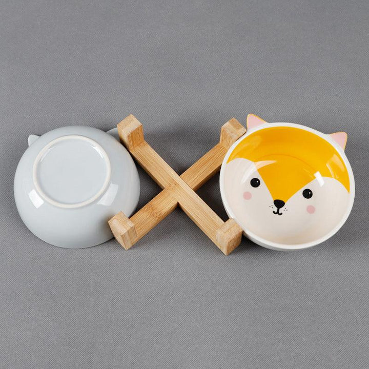 Ceramic Cartoon Cat Bowl - Rikoto