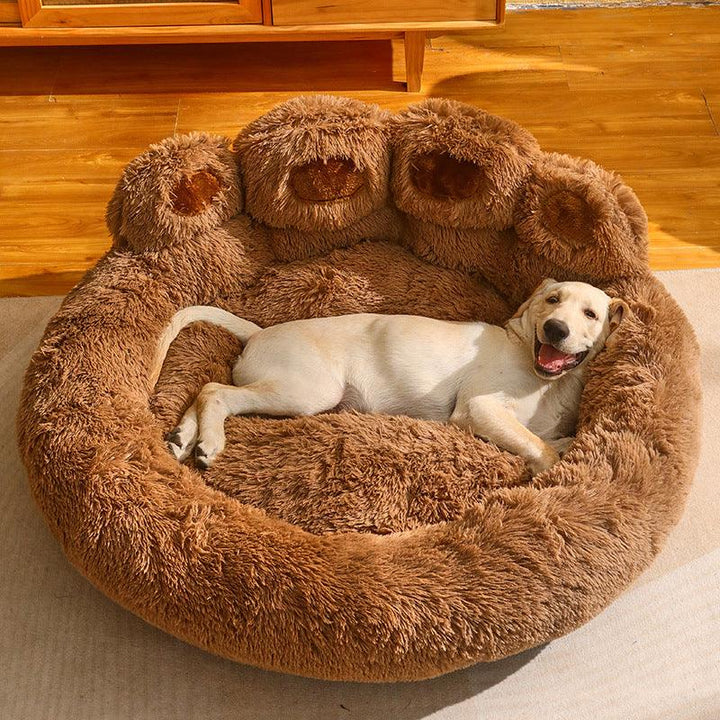 Paw Shape Pet Plush Warm Bed - Rikoto