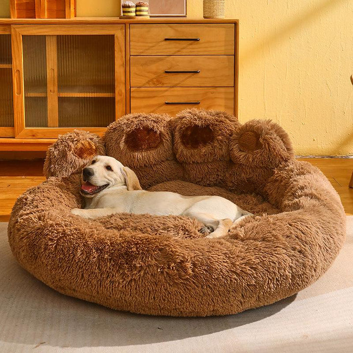 Paw Shape Pet Plush Warm Bed - Rikoto