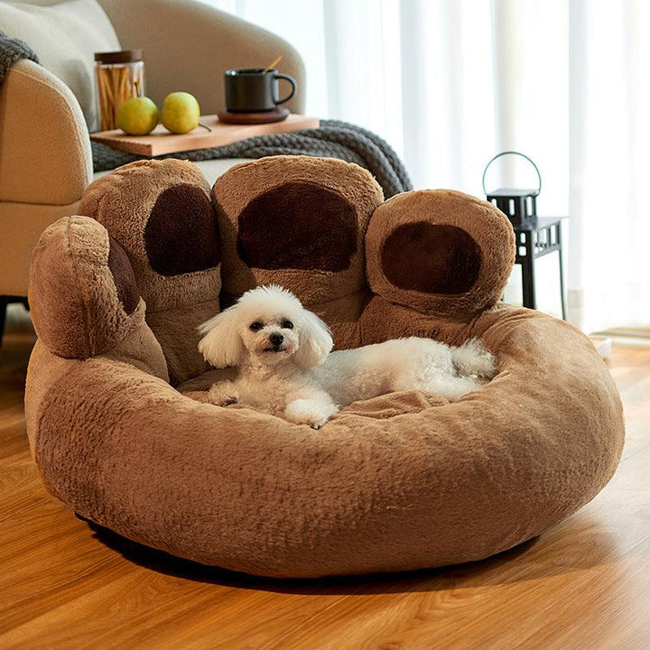 Paw Shape Pet Plush Warm Bed - Rikoto