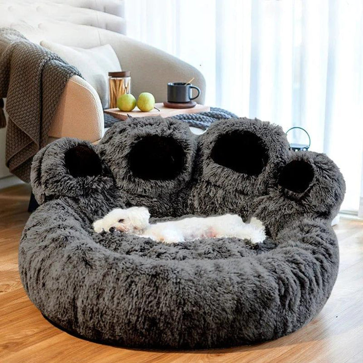 Paw Shape Pet Plush Warm Bed - Rikoto